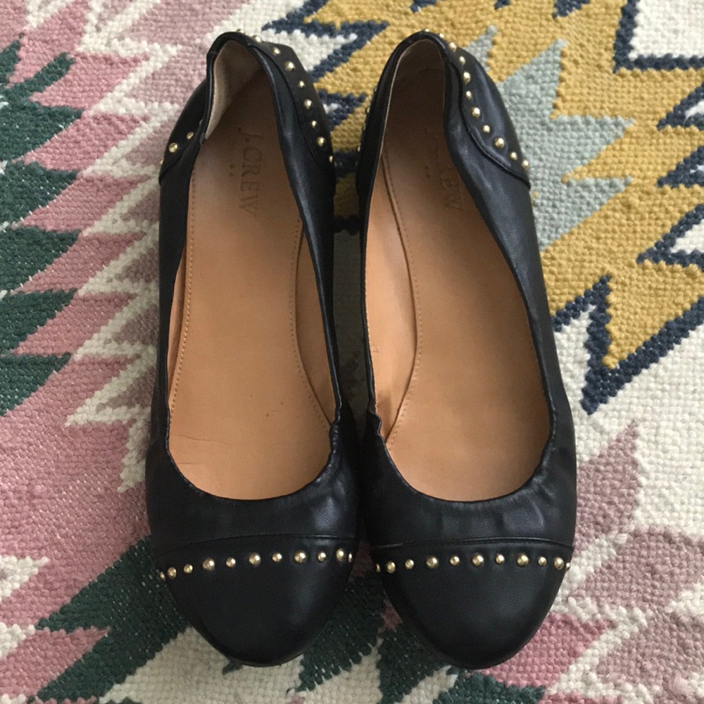 J Crew studded ballet flats